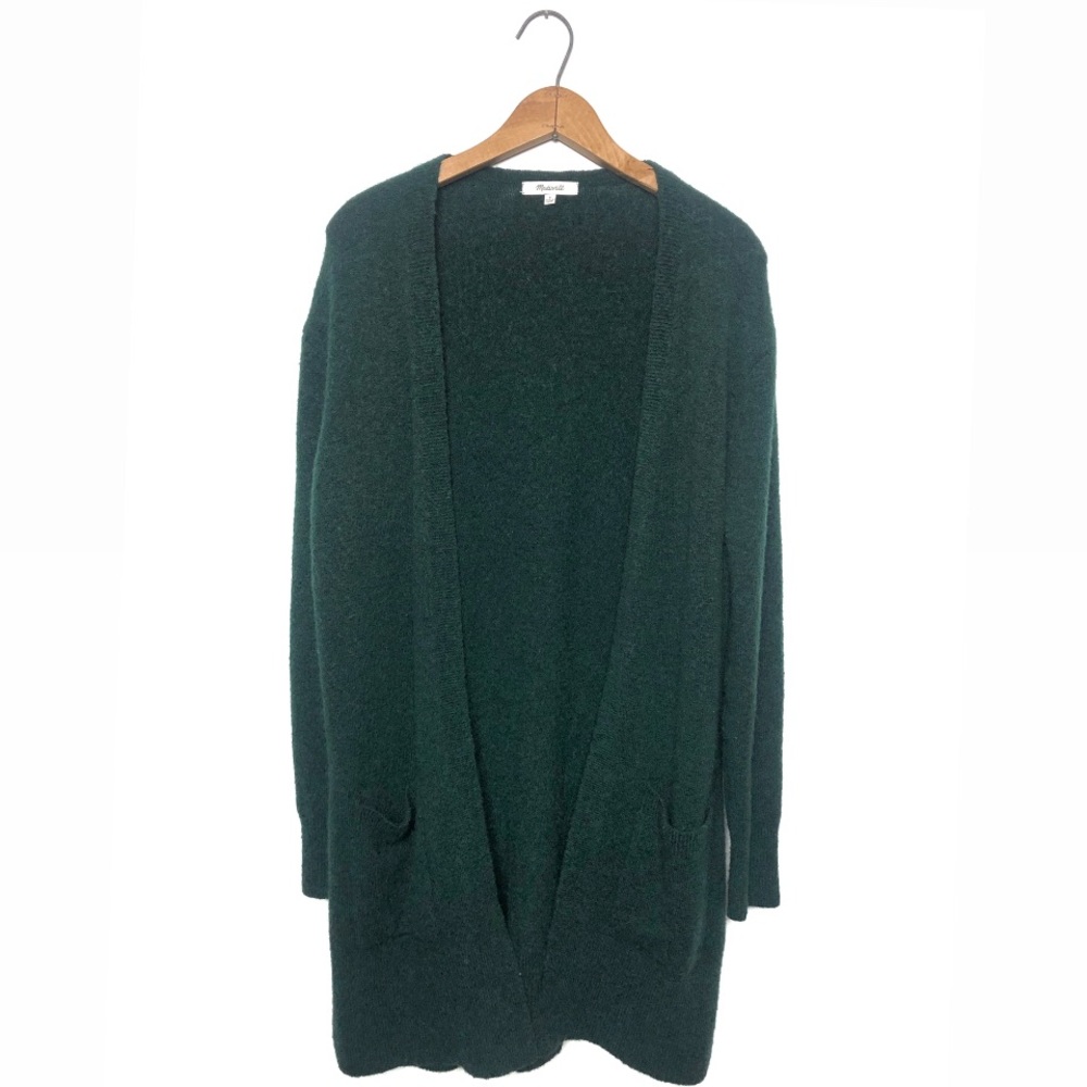 Madewell Dark Green Open-Front Cardigan